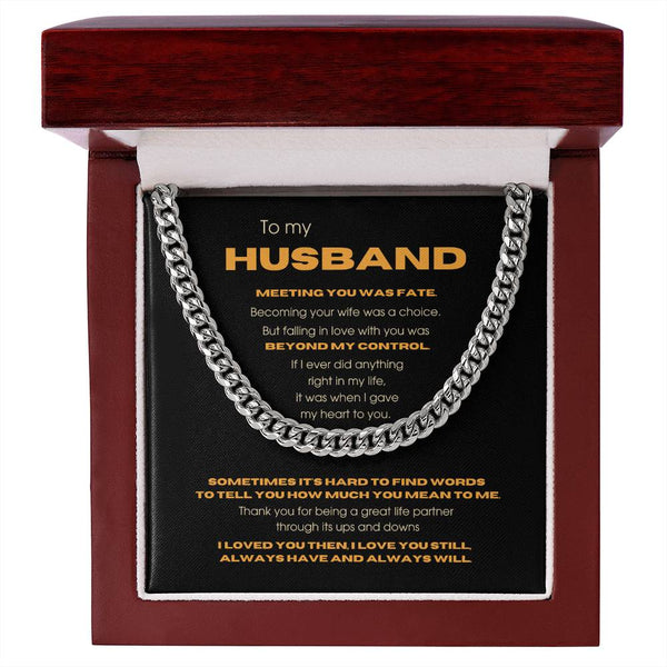 To My Husband - Thank you for being a great life partner [ Few left only ]