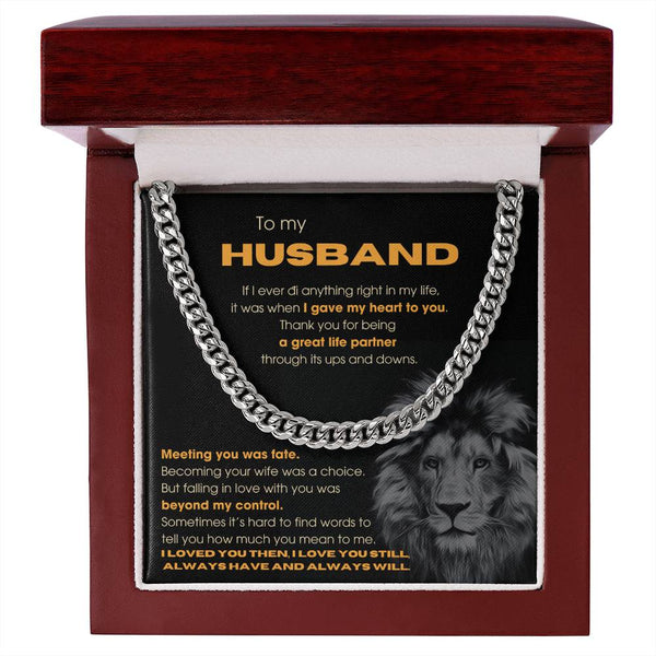 To My Husband - Thank you for being a great life partner (Length Adjustable)