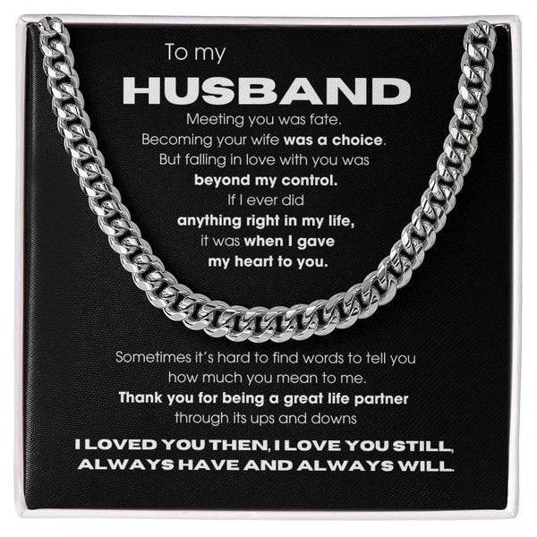 To My Husband - Thank you for being a great life partner