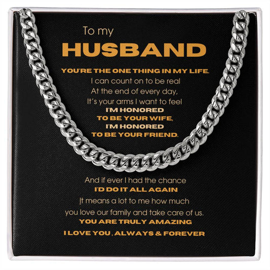 To My Husband - I'm Honored (A Few Left Only)