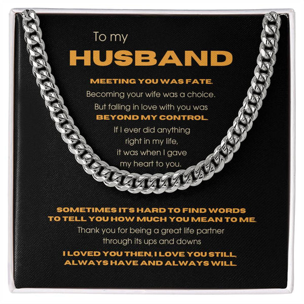 To My Husband - Thank you for being a great life partner [ Few left only ]