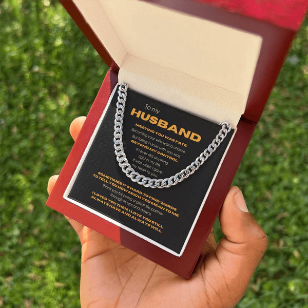To My Husband - Thank you for being a great life partner [ Few left only ]