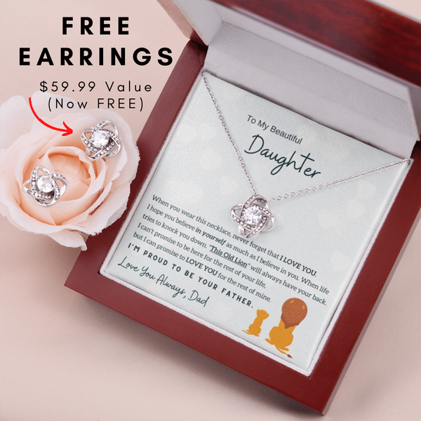To My Daughter - I'm Proud To Be Your Father (Free Pair of Earrings Included)