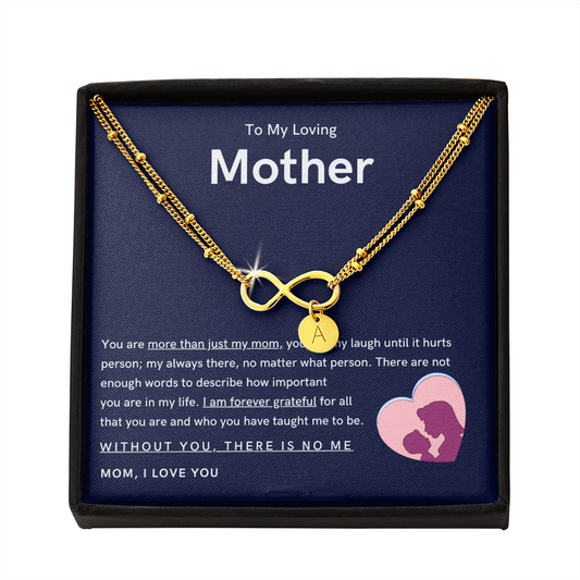 To My Loving Mother - You are more than just my mom Gold Infinity Bracelet (18k Gold Dipped)