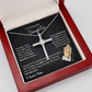 To My Beautiful Daughter - Hold This Necklace Close To Feel My Love - Cubic Zirconia Cross
