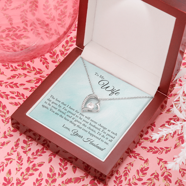 To My Wife - Proud To Be Your Husband (Only a Few Left) - Forever Love Necklace