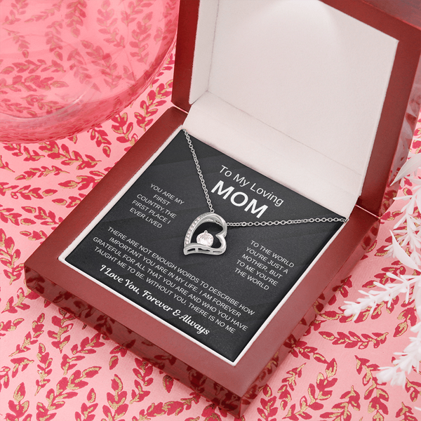 (Forever Love Necklace) - To My Loving Mom, Without You, There Is No Me