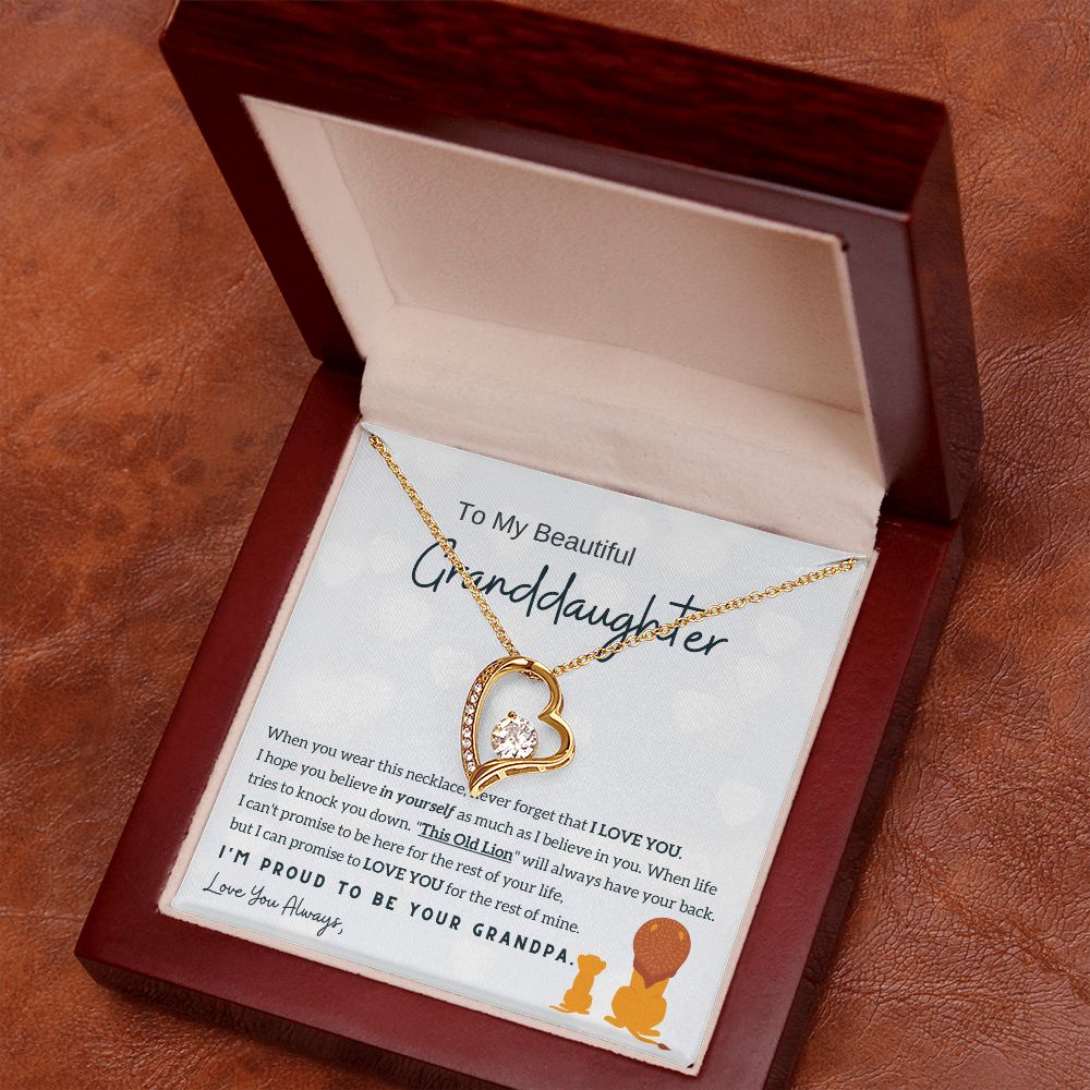 (Forever Love Necklace) To My Granddaughter - I'm Proud To Be Your Grandpa