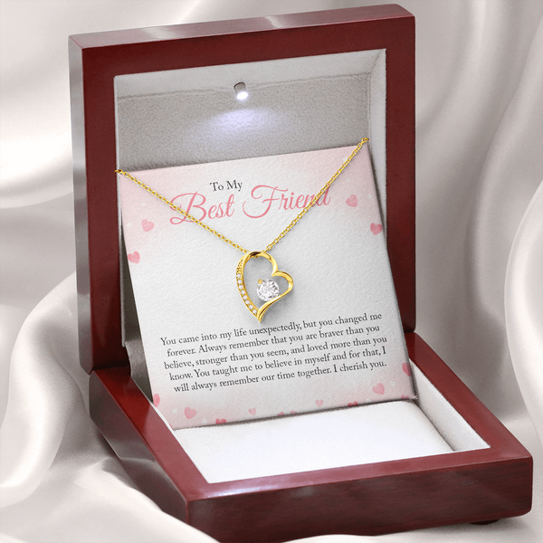 To My Bestfriend, You Came Into My Life Unexpectedly (Only a Few Left) - Forever Love Necklace