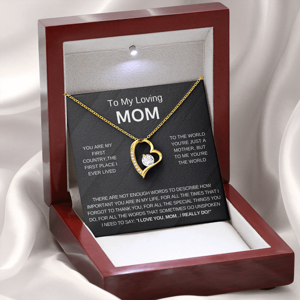 To My Loving Mom, I Love You (Forever Love Necklace)