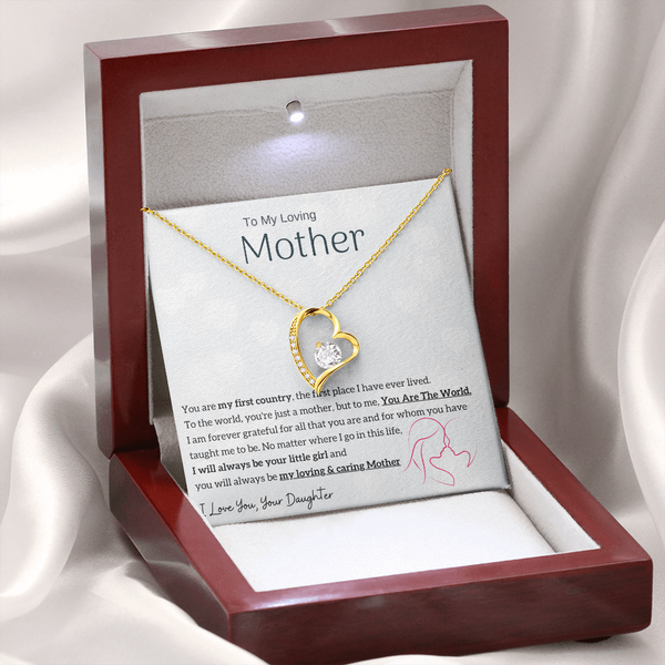 To My Loving Mother - You are my sunshine, I will always be your little girl (Only a Few Left) - Forever Love Necklace