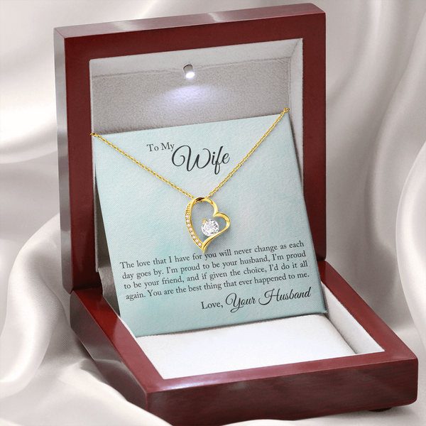 To My Wife - Proud To Be Your Husband (Only a Few Left) - Forever Love Necklace