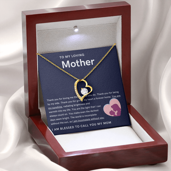 To My Loving Mother - You are my sunshine, radiating brightness into my life (Only a Few Left) - Forever Love Necklace