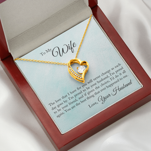 To My Wife - Proud To Be Your Husband (Only a Few Left) - Forever Love Necklace