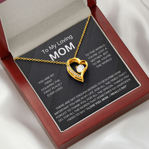 To My Loving Mom, I Love You (Forever Love Necklace)