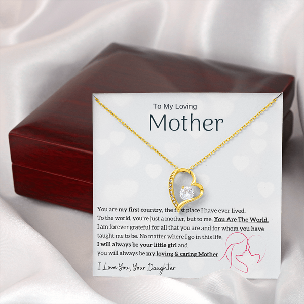 To My Loving Mother - You are my sunshine, I will always be your little girl (Only a Few Left) - Forever Love Necklace