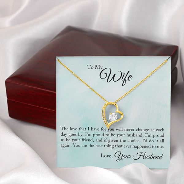 To My Wife - Proud To Be Your Husband (Only a Few Left) - Forever Love Necklace