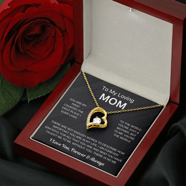(Forever Love Necklace) - To My Loving Mom, Without You, There Is No Me
