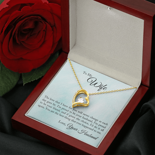 To My Wife - Proud To Be Your Husband (Only a Few Left) - Forever Love Necklace