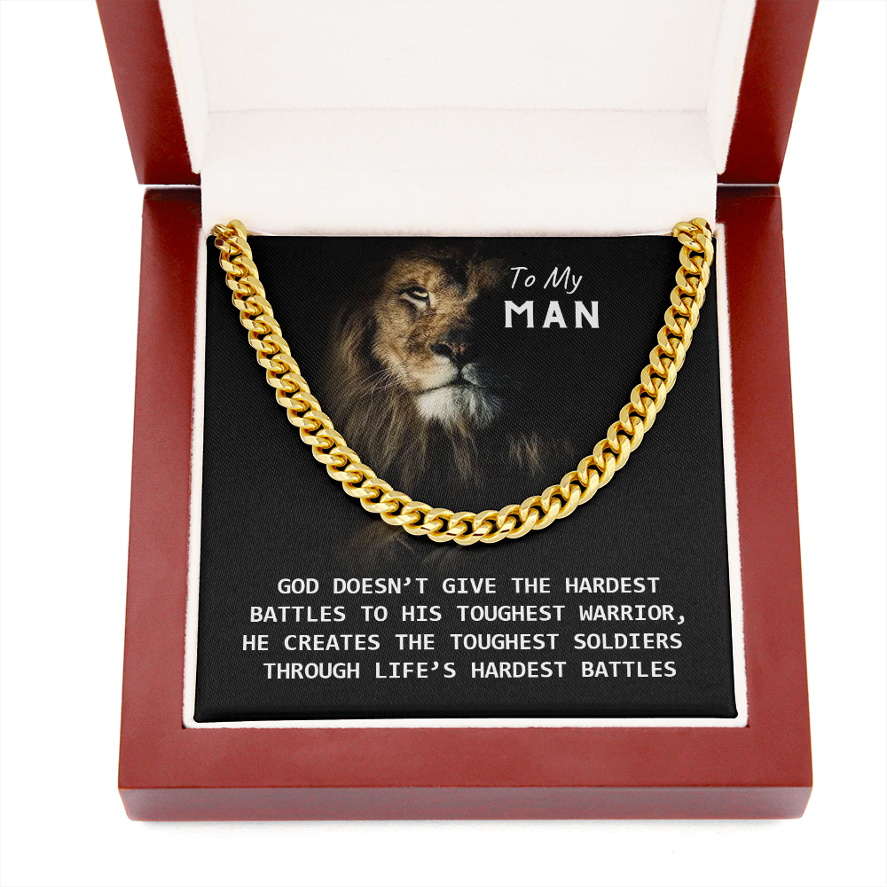 To My Man - God Created You! (A Few Left Only) - Cuban Chain
