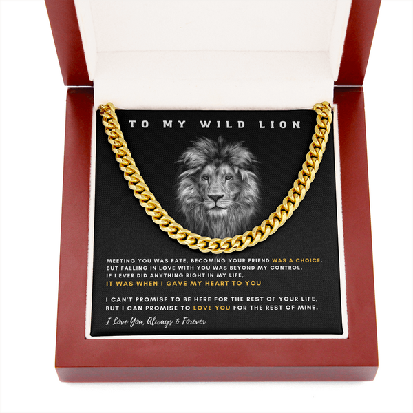 To My Wild Lion - I Promise To Love You For The Rest Of My Life (A Few Left Only)
