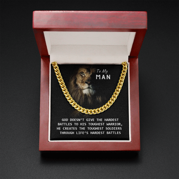 To My Man - God Created You! (A Few Left Only) - Cuban Chain