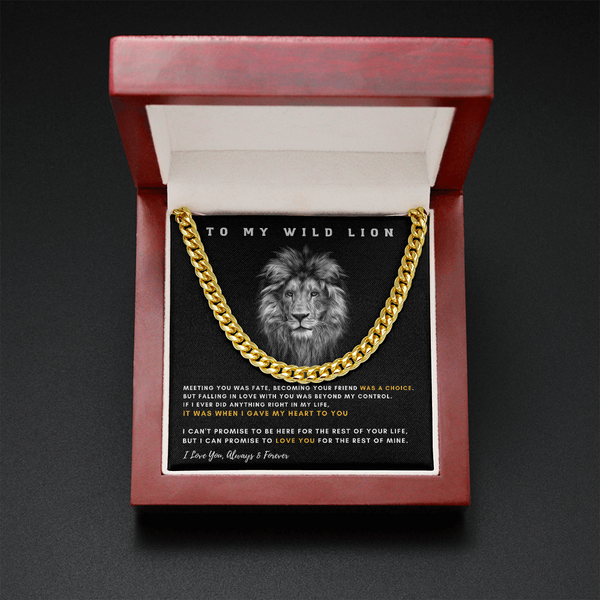 To My Wild Lion - I Promise To Love You For The Rest Of My Life (A Few Left Only)