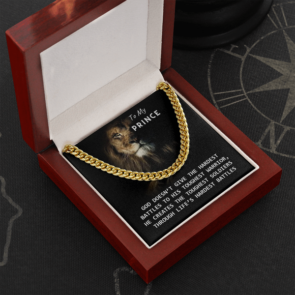 To My Prince - God Created You! (A Few Left Only) - Cuban Chain