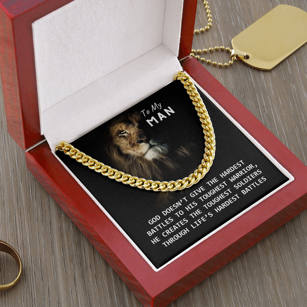 To My Man - God Created You! (A Few Left Only) - Cuban Chain