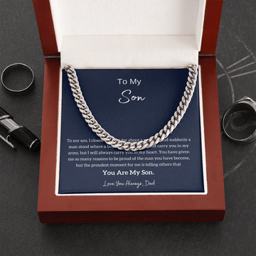 To My Son - I am Proud Of You (From Father) (A Few Left Only) - Cuban Chain