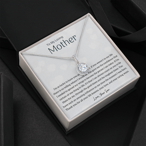 To My Loving Mother - I'm so lucky to have you as my mother! (Extremely High Demand) - Eternal Hope Necklace