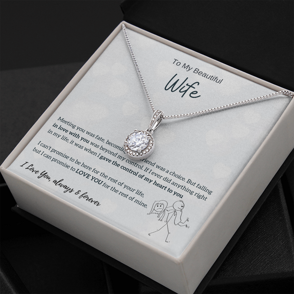 To My Beautiful Wife - I Was Right When I Gave The Control Of My Heart To You! (Extremely High Demand) - Eternal Hope Necklace