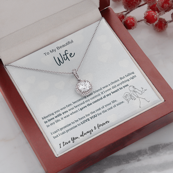 To My Beautiful Wife - I Was Right When I Gave The Control Of My Heart To You! (Extremely High Demand) - Eternal Hope Necklace
