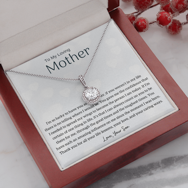 To My Loving Mother - I'm so lucky to have you as my mother! (Extremely High Demand) - Eternal Hope Necklace