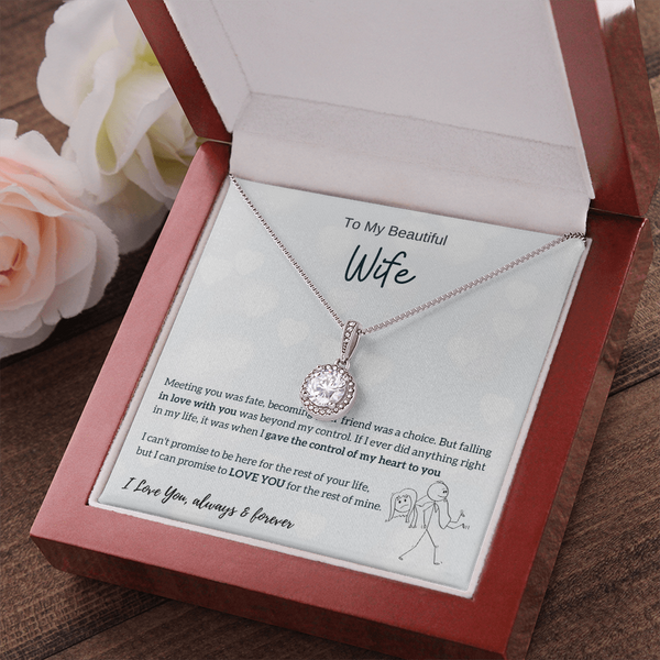 To My Beautiful Wife - I Was Right When I Gave The Control Of My Heart To You! (Extremely High Demand) - Eternal Hope Necklace