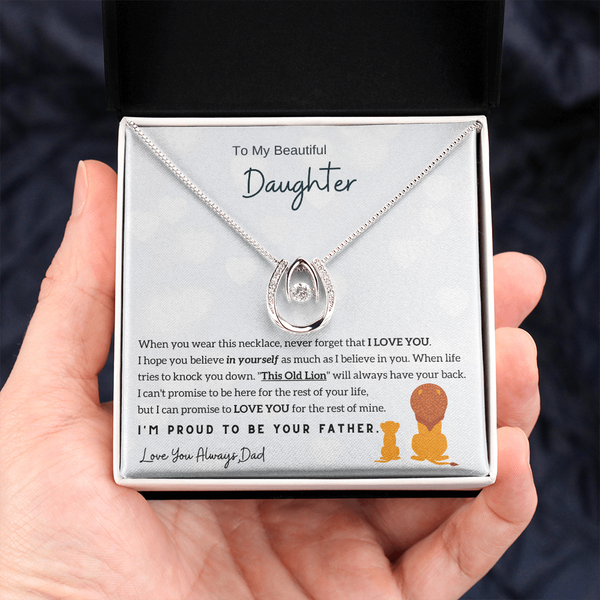 (Nurtured By Love Necklace) To My Daughter - I'm Proud To Be Your Father