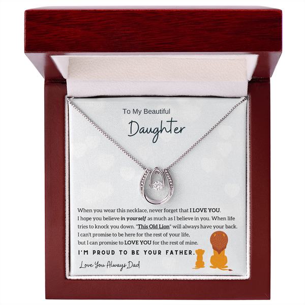 (Nurtured By Love Necklace) To My Daughter - I'm Proud To Be Your Father