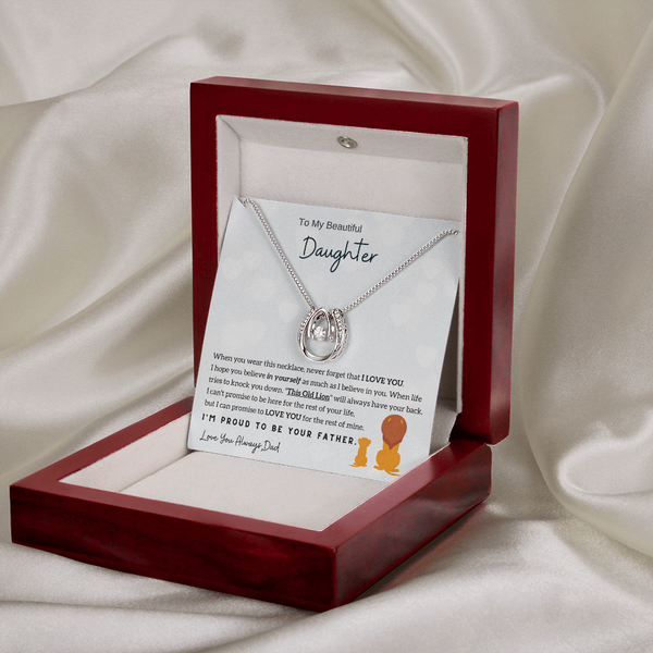 (Nurtured By Love Necklace) To My Daughter - I'm Proud To Be Your Father