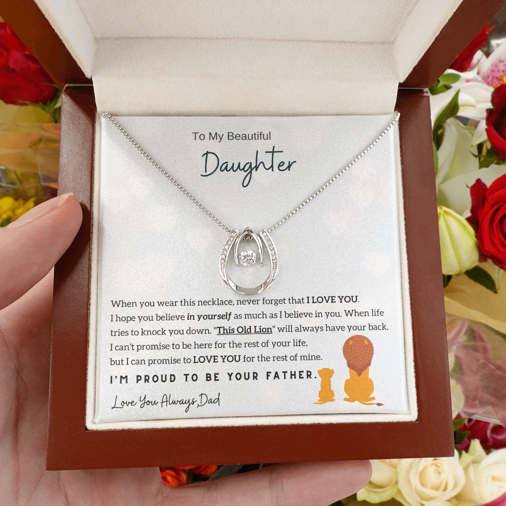 (Nurtured By Love Necklace) To My Daughter - I'm Proud To Be Your Father
