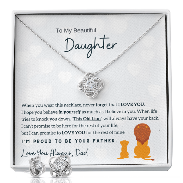 To My Daughter - I'm Proud To Be Your Father (Free Pair of Earrings Included)