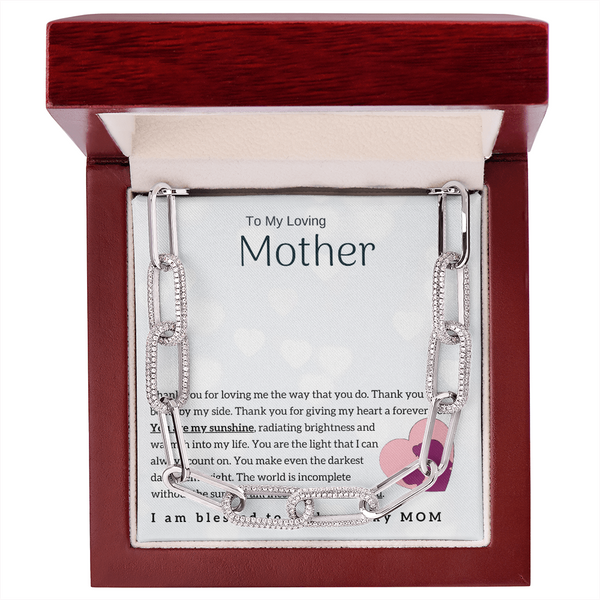 To My Loving Mother - You are my sunshine! (Forever Linked Necklace)