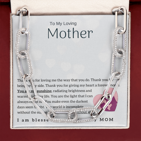 To My Loving Mother - You are my sunshine! (Forever Linked Necklace)