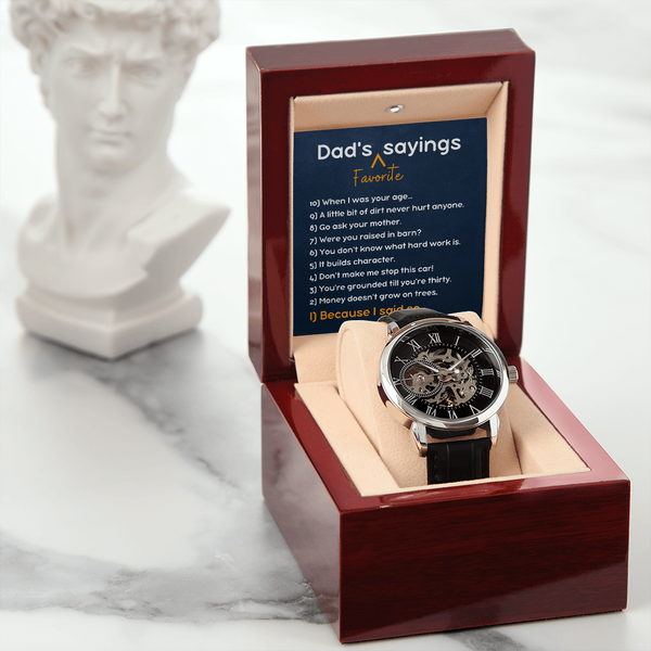 Dad's Favourite Sayings - Openwork Watch