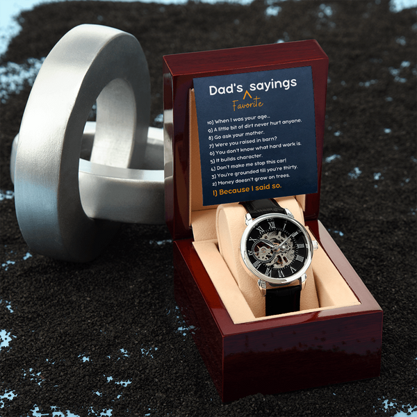 Dad's Favourite Sayings - Openwork Watch