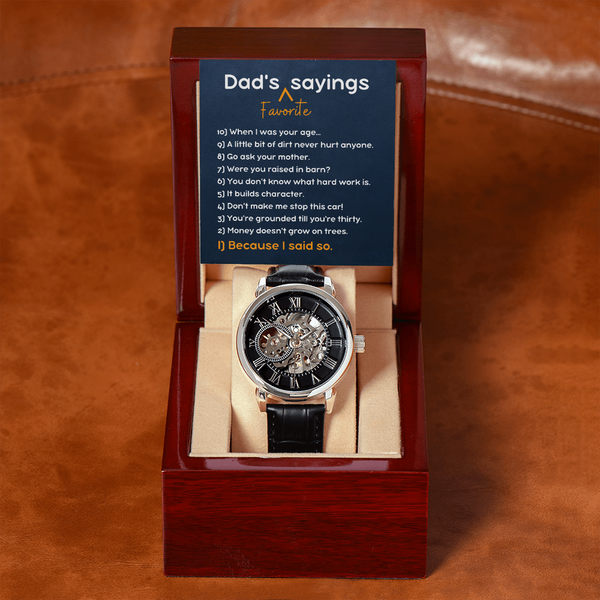 Dad's Favourite Sayings - Openwork Watch