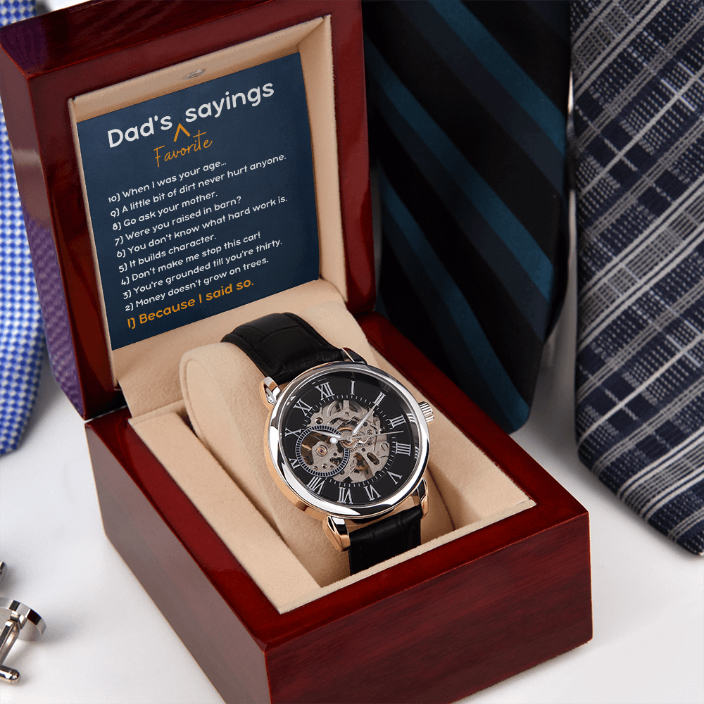 Dad's Favourite Sayings - Openwork Watch