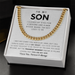 To My Son, You Made Me Proud - Cuban Chain (Length Adjustable)