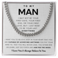 To My Man, You Are Capable Of Achieving Anything - Cuban Chain (Length Adjustable)