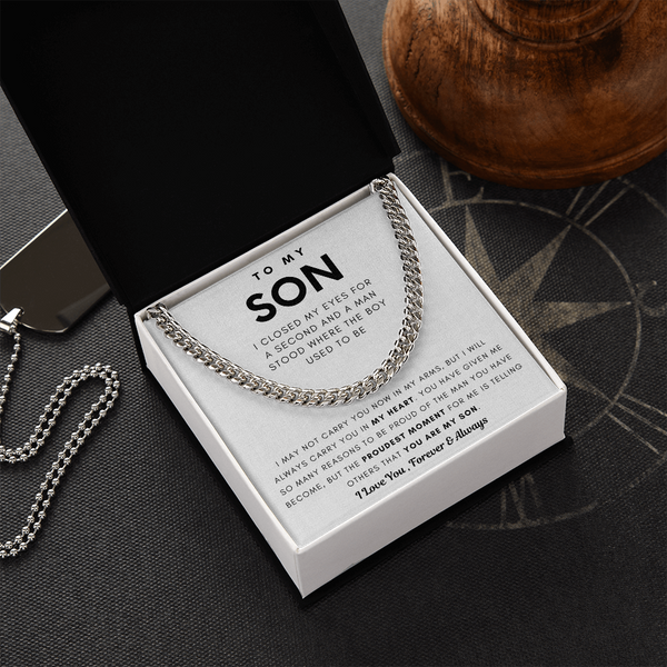 To My Son, You Made Me Proud - Cuban Chain (Length Adjustable)