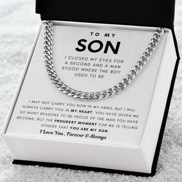 To My Son, You Made Me Proud - Cuban Chain (Length Adjustable)